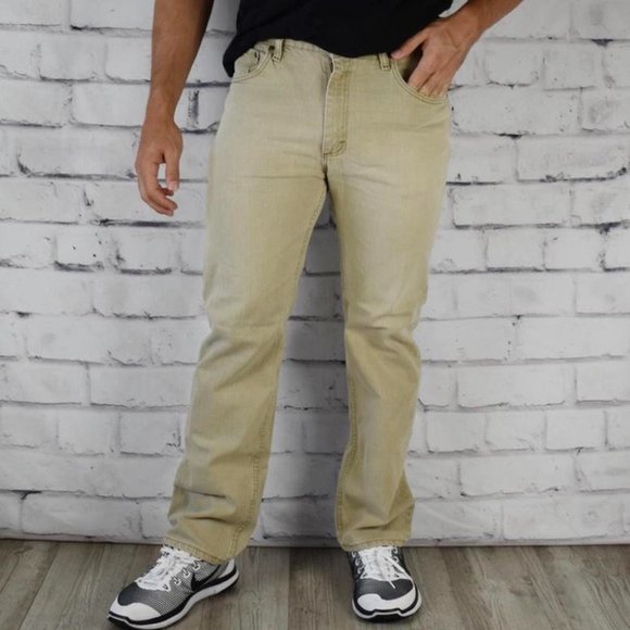 Like New Wrangler Regular Straight Fit Academia Tan Jeans 34 - Picture 1 of 4